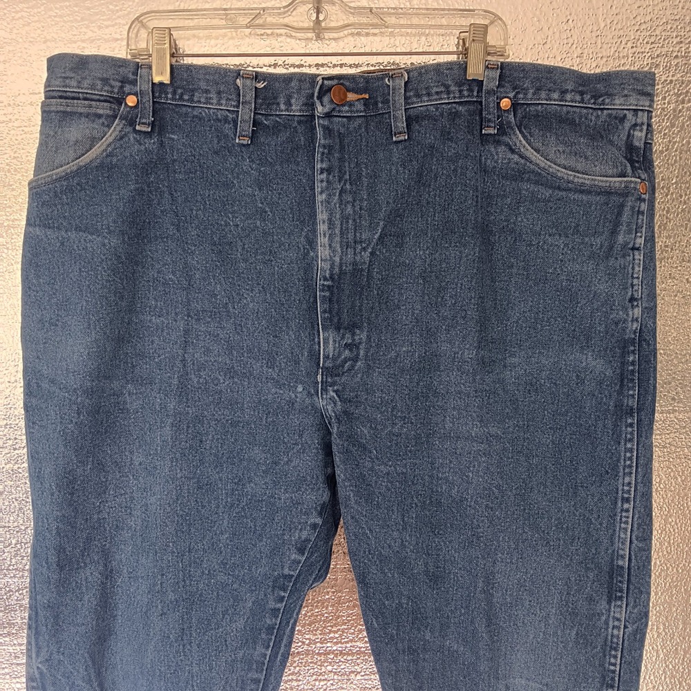 Wrangler Jeans Mens 46x34 Blue Cowboy Cut Original Fit 13MWZ Denim - Picture 3 of 11